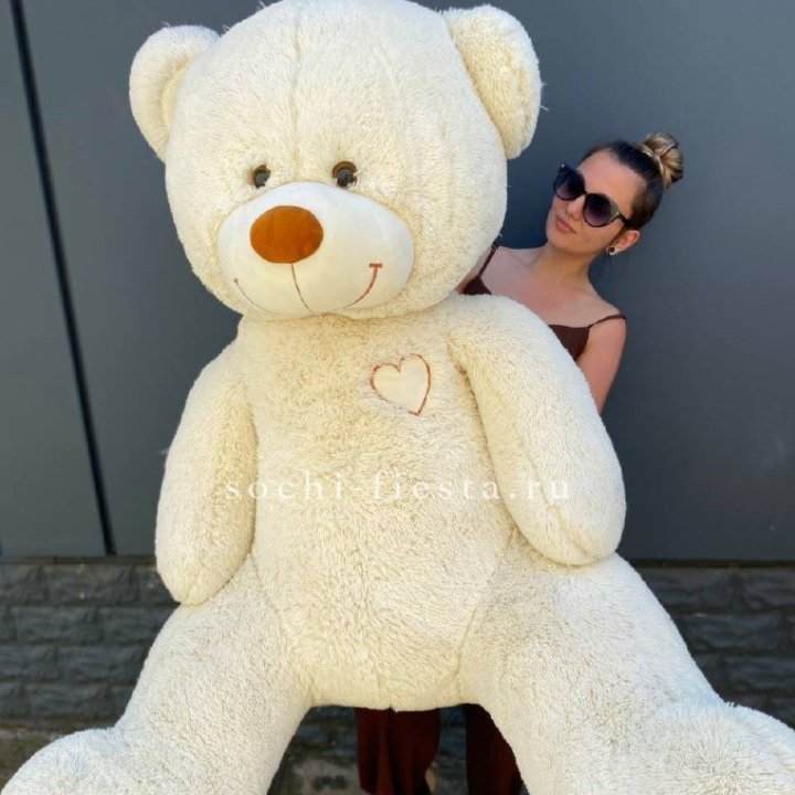 Белый плюшевый мишка большой в Набережных Челнах