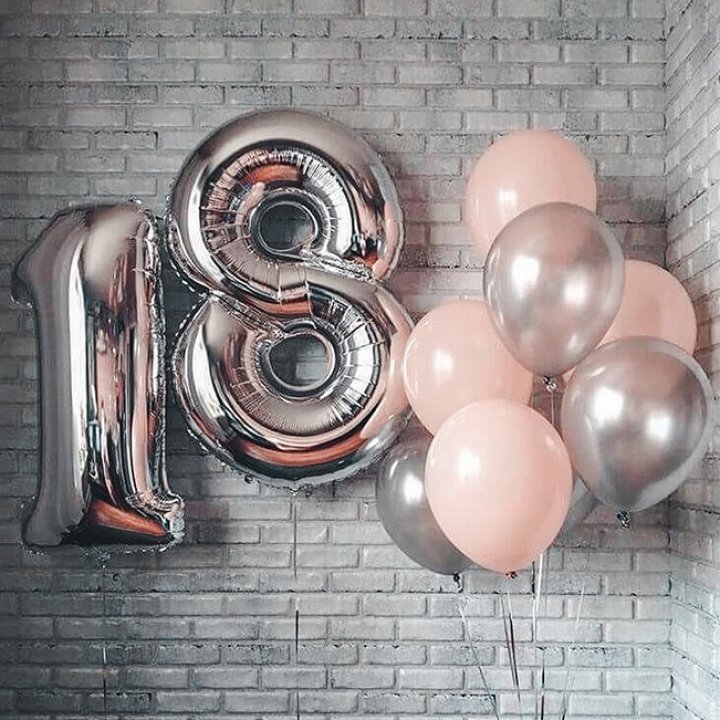 Фольгированный шар Серебряная Цифра в Набережных Челнах