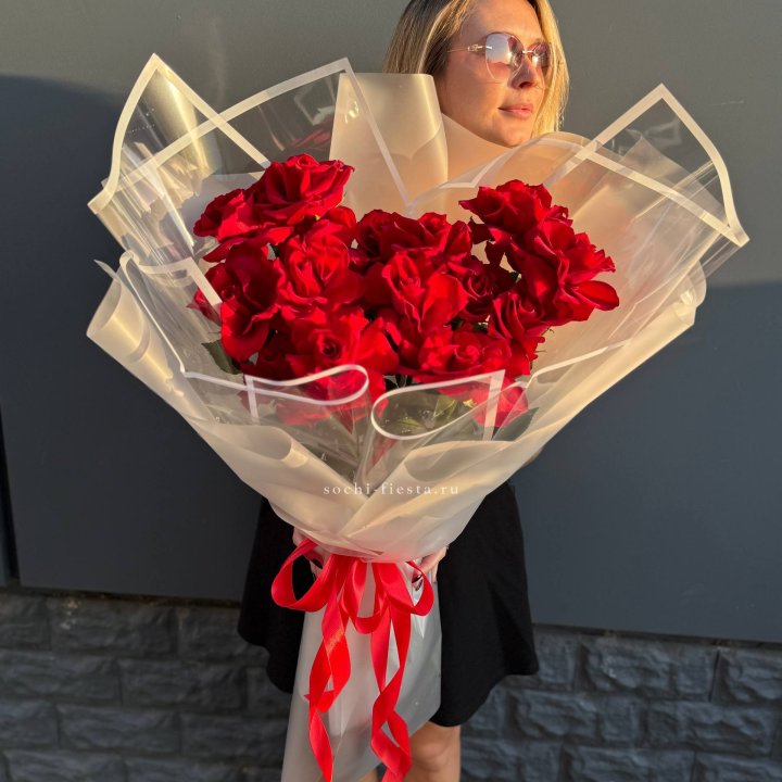  Букет  высоких роз 15 шт в Набережных Челнах