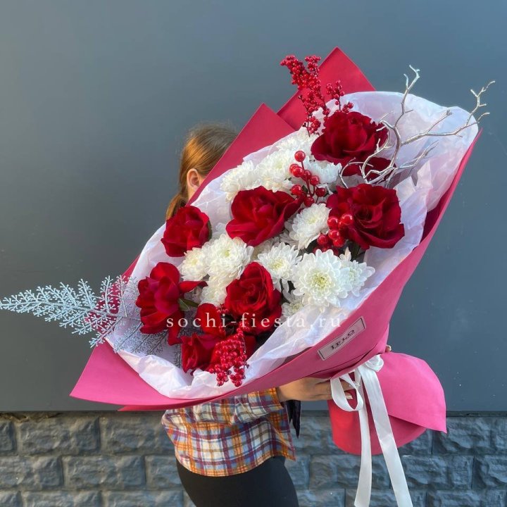 Букет "Яркая зима" в Набережных Челнах