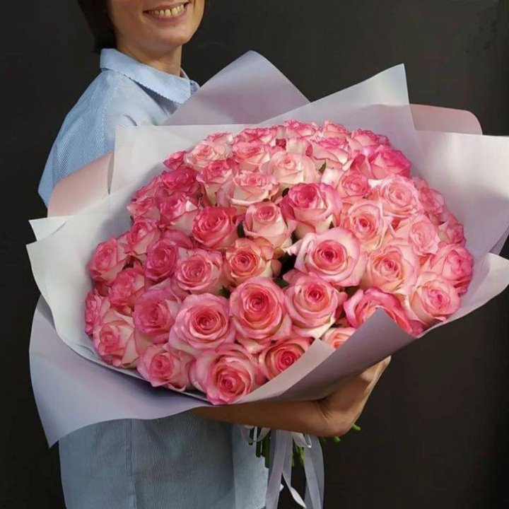 101 роза Джумилия в оформлении  в Набережных Челнах