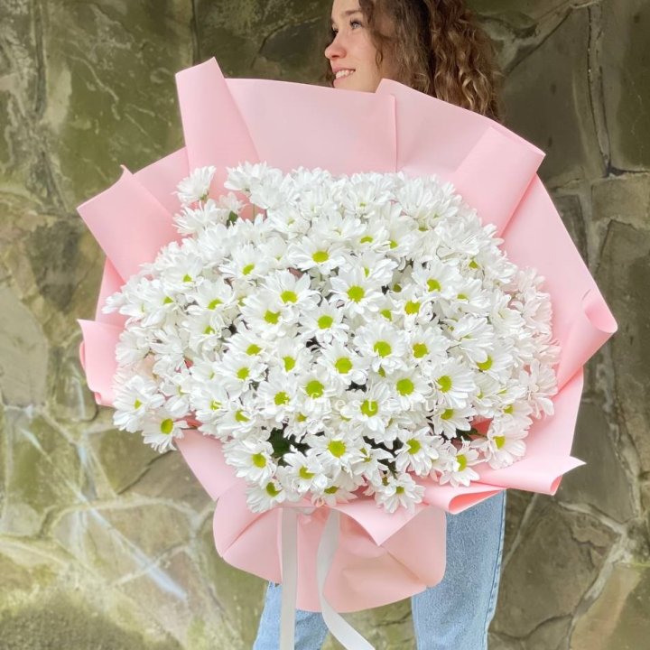  Букет хризантем "Крем" в Набережных Челнах