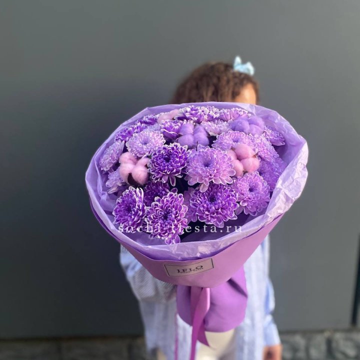 Хризантемы с хлопком в Набережных Челнах