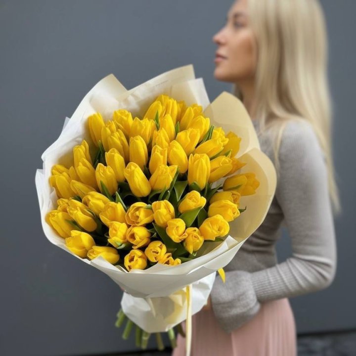 51 желтый тюльпан в Набережных Челнах