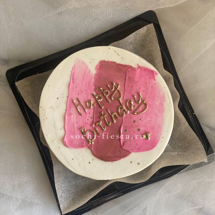 Бенто-торт "С днём рождения" пастель с доставкой в Набережных Челнах