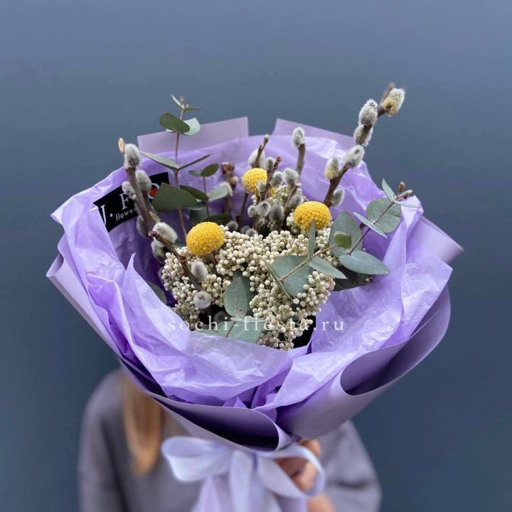 Букет с Вербой №1 в Набережных Челнах