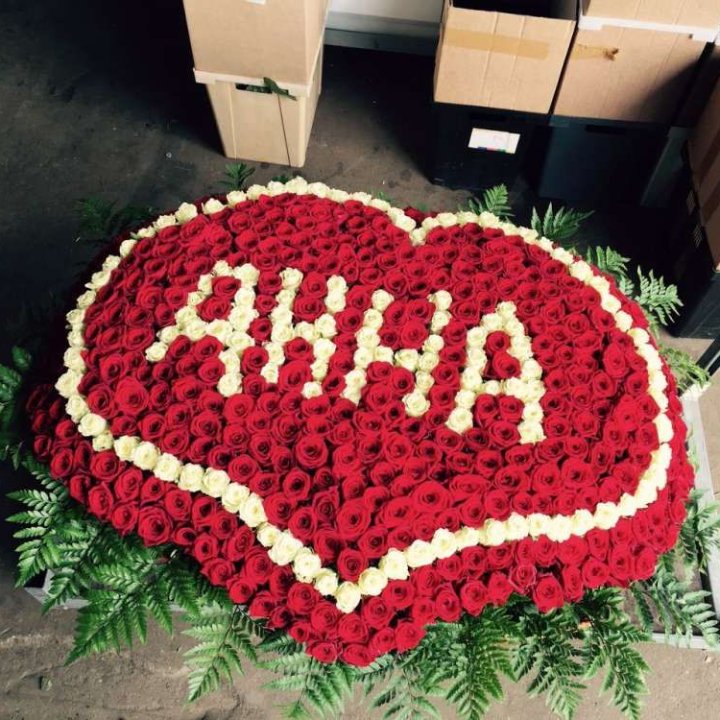 555 роз с именем в Набережных Челнах