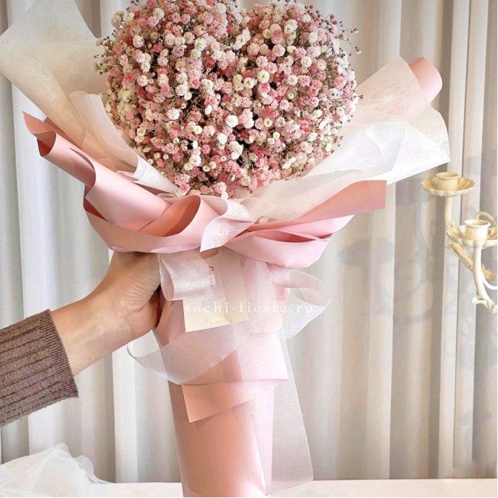 Сердце из гипсофилы  в Набережных Челнах