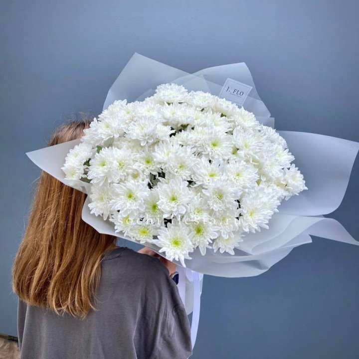 Букет хризантем "Белая снежинка" в Набережных Челнах