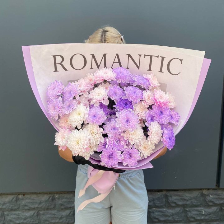 Букет сиреневых хризантем в Набережных Челнах