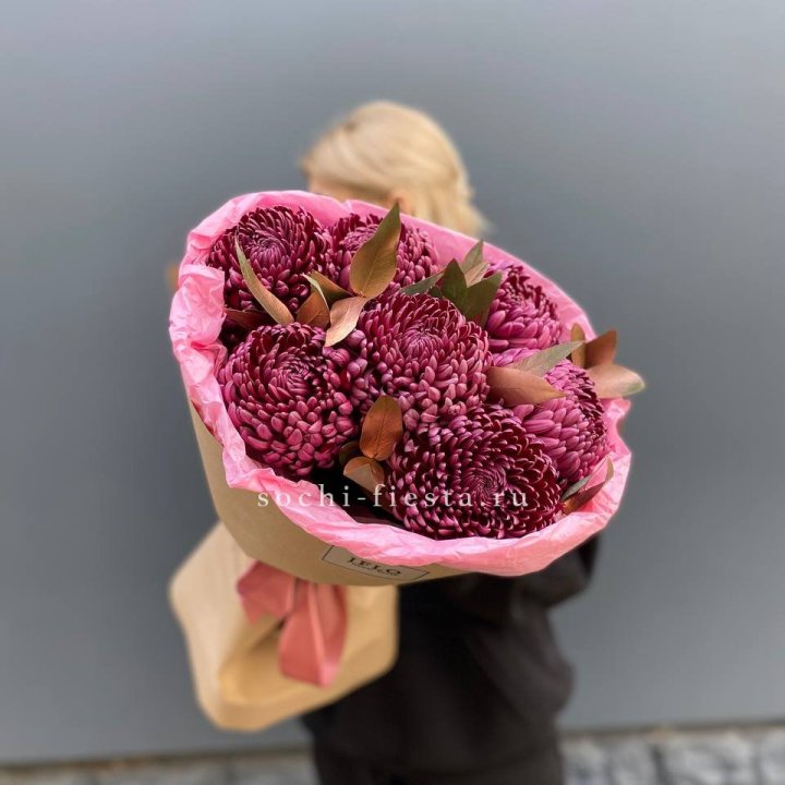 7 Хризантем Бигуди в золоте в Набережных Челнах