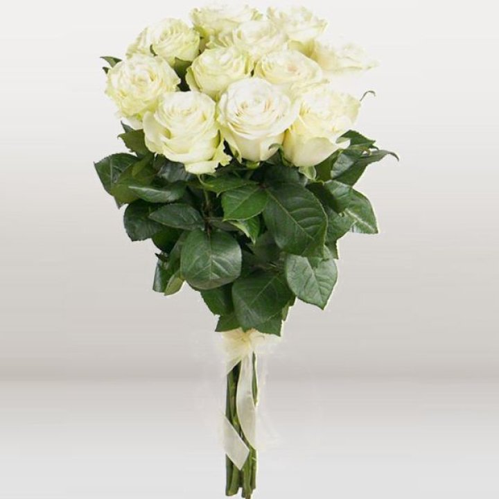 11 белых голландских роз в Набережных Челнах