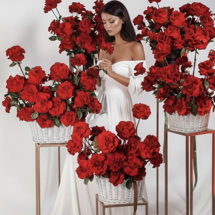 Сет из красных французских роз в Набережных Челнах