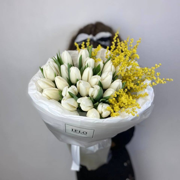 Дуо тюльпан и мимоза в Набережных Челнах