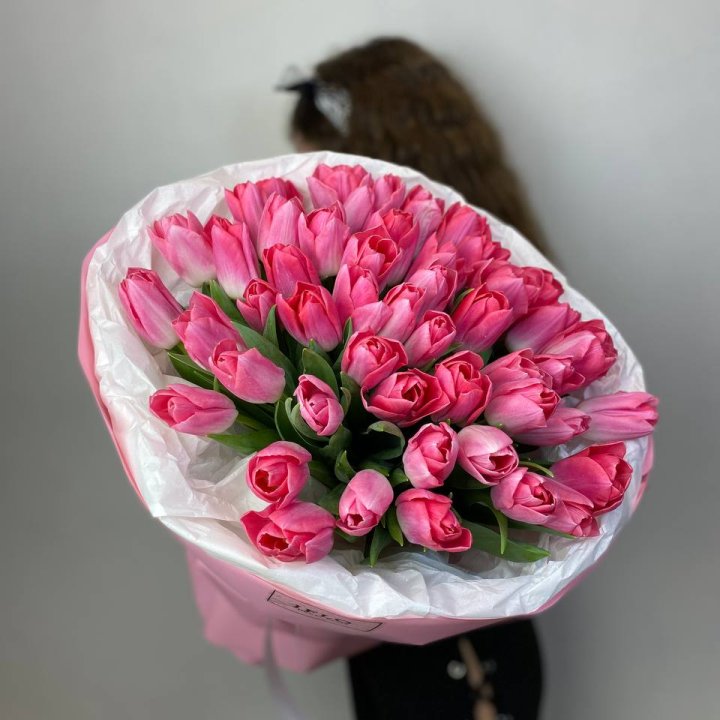 51 розовый тюльпан "Рози" в Набережных Челнах