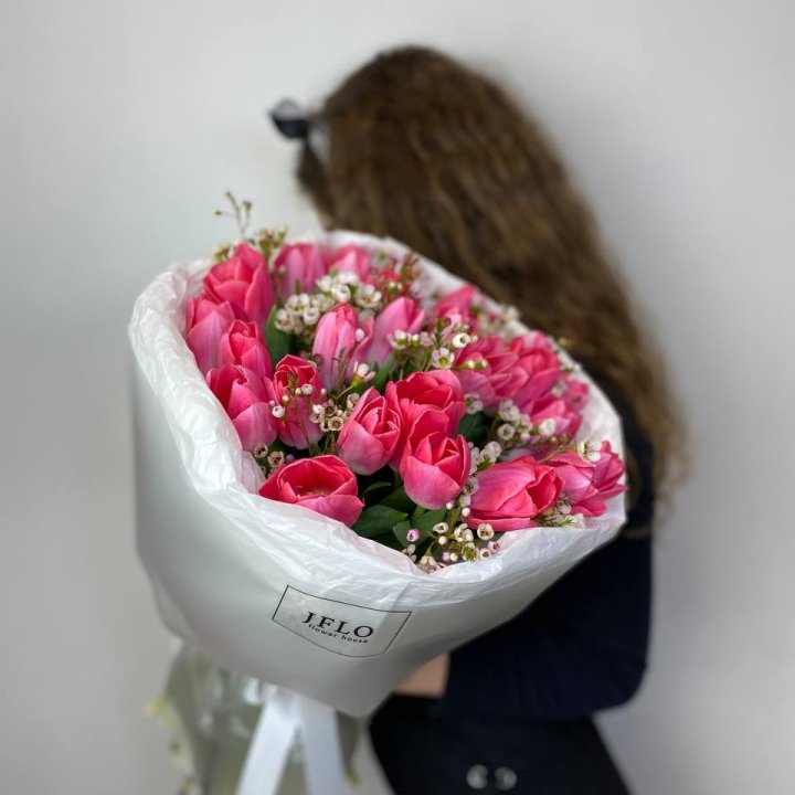 Дуо тюльпаны с хамелациумом в Набережных Челнах