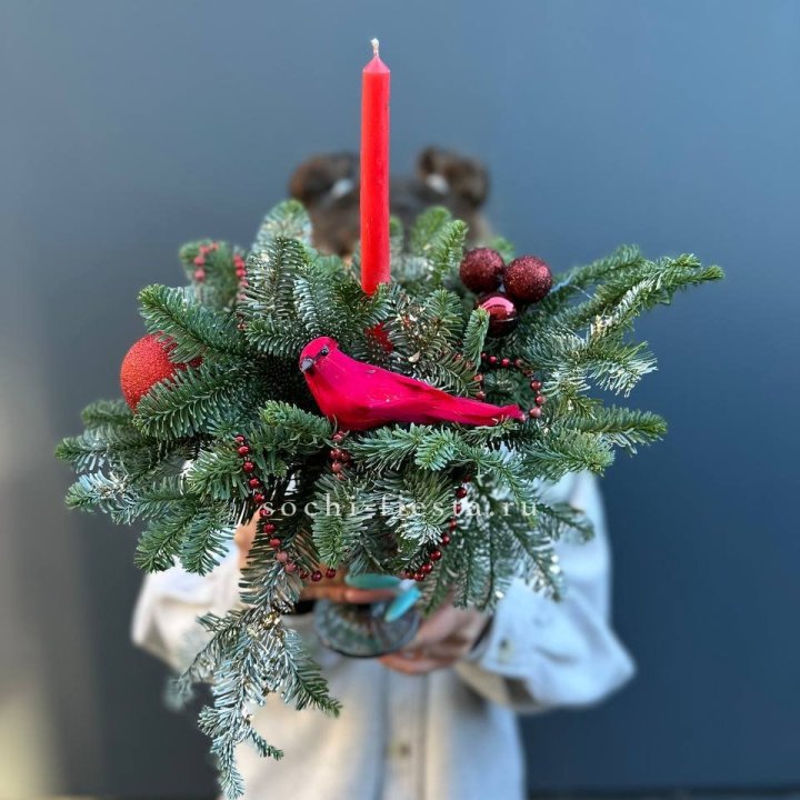 Новогодняя композиция в бокале в Набережных Челнах