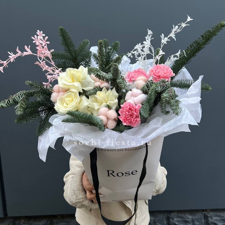 Цветочная сумка с нобилисом в Набережных Челнах