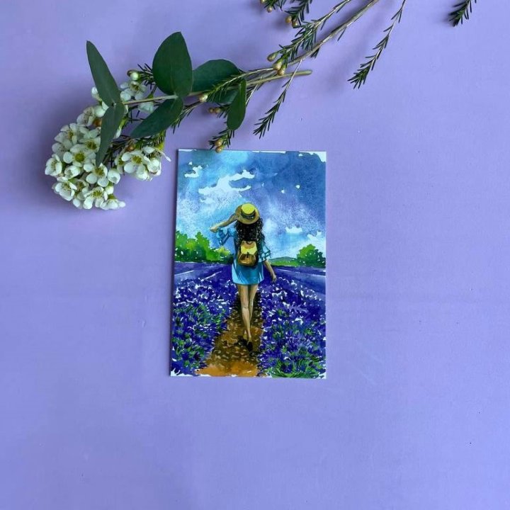 Открытка к букету "Цветочная дорога" в Набережных Челнах