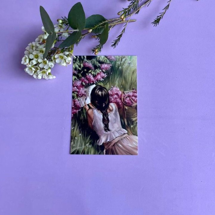 Открытка к букету "Среди пионов" в Набережных Челнах