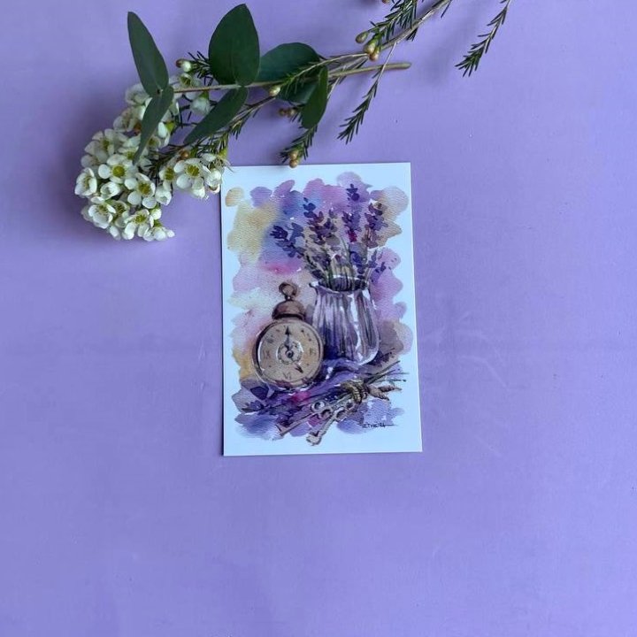 Открытка к букету "Часы" в Набережных Челнах