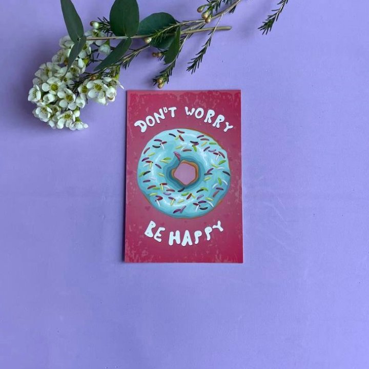 Открытка к букету "Не волнуйся..." в Набережных Челнах