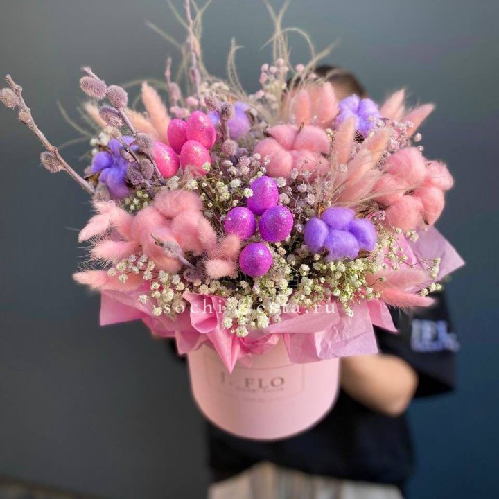 Сухоцветы в коробке  в Набережных Челнах