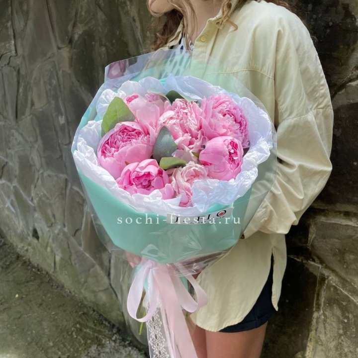 7 зефирных пионов в фоамиране в Набережных Челнах