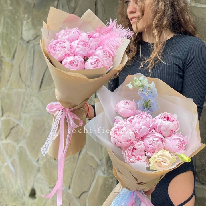 7 зефирных пионов  в Набережных Челнах