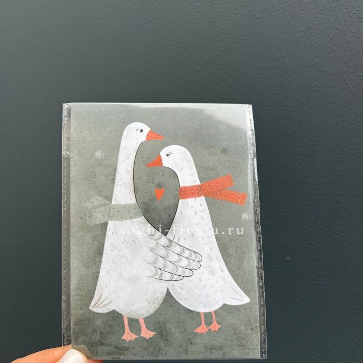 Открытка к букету "Гуси” в Набережных Челнах