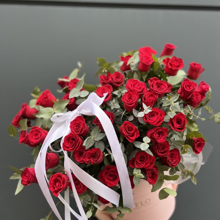 45 Красных роз в боксе "Сеньёрита" в Набережных Челнах