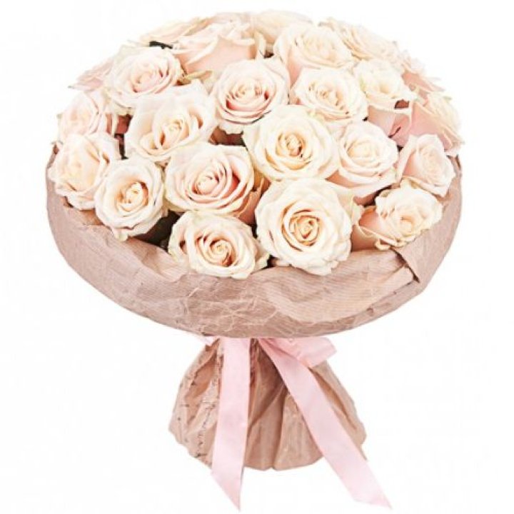 25 кремовых роз "Craft" в Набережных Челнах