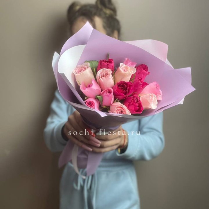 Букет из 15 роз Микс (Кения) в Набережных Челнах