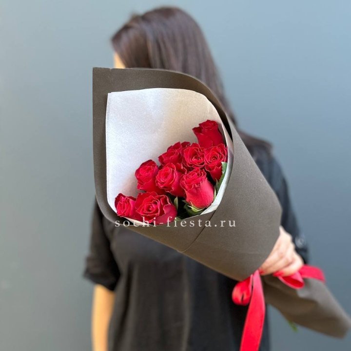 9 красных роз в фоамиране в Набережных Челнах