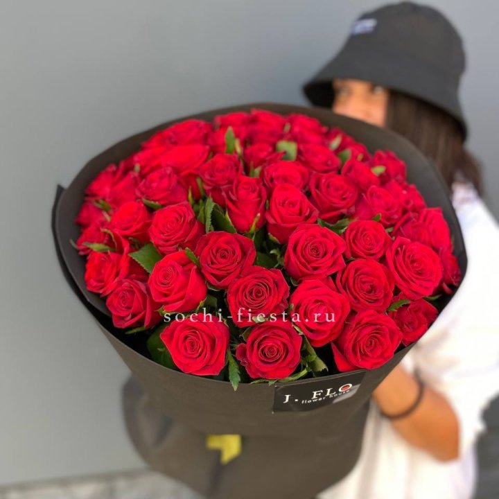 51 роза "Блек" в Набережных Челнах