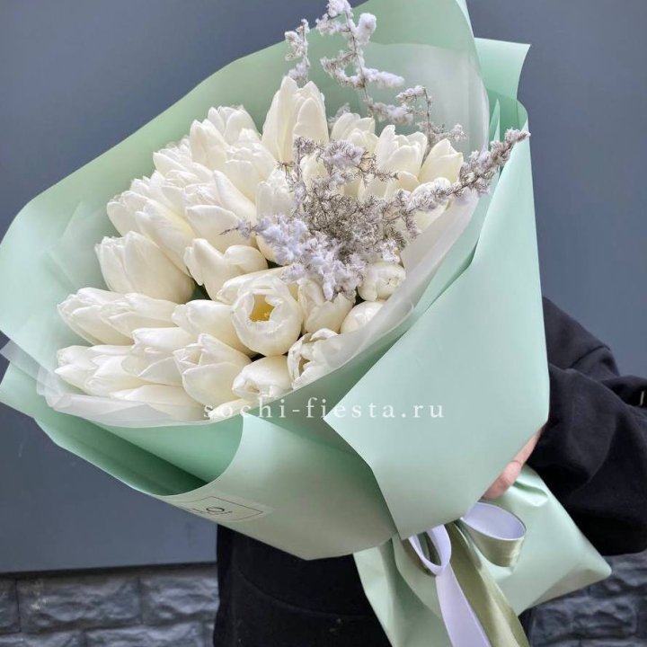 Букет белых тюльпанов "Бьянко" в Набережных Челнах