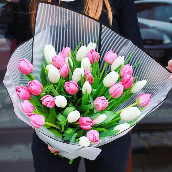 29 тюльпанов микс в Набережных Челнах