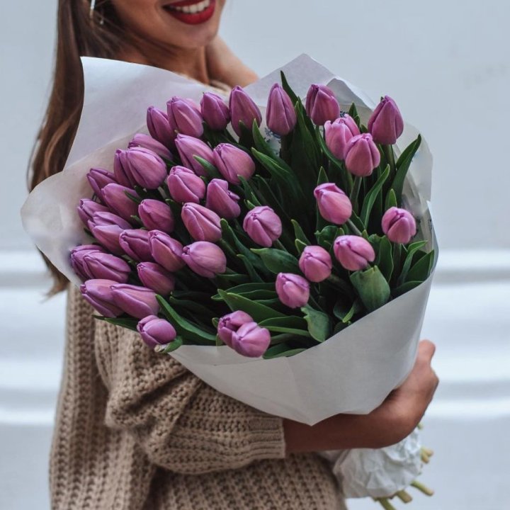 39 сиреневых тюльпанов в Набережных Челнах