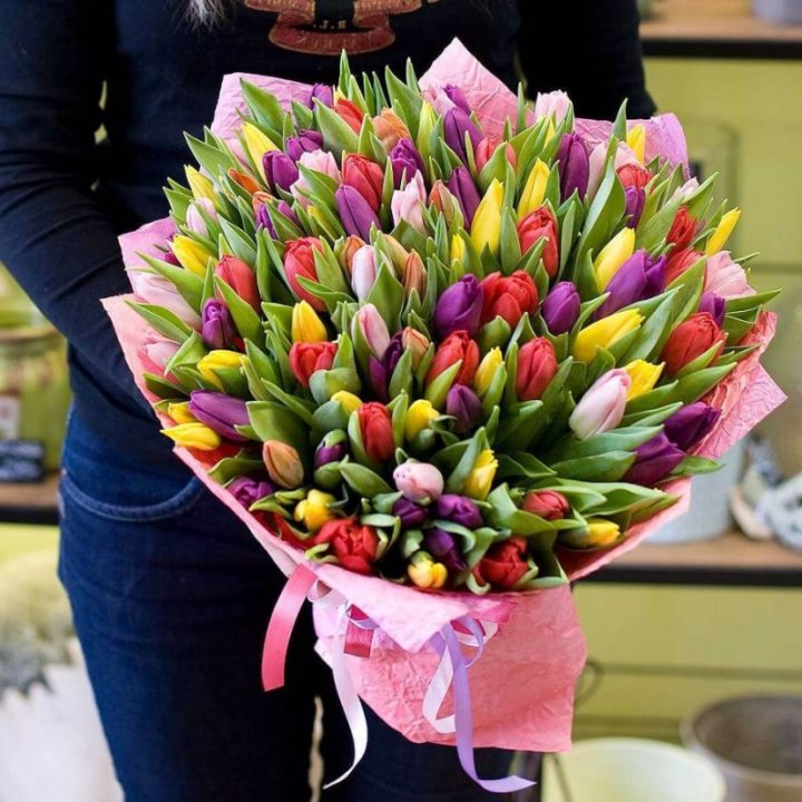 101 тюльпан "Джуси" в Набережных Челнах